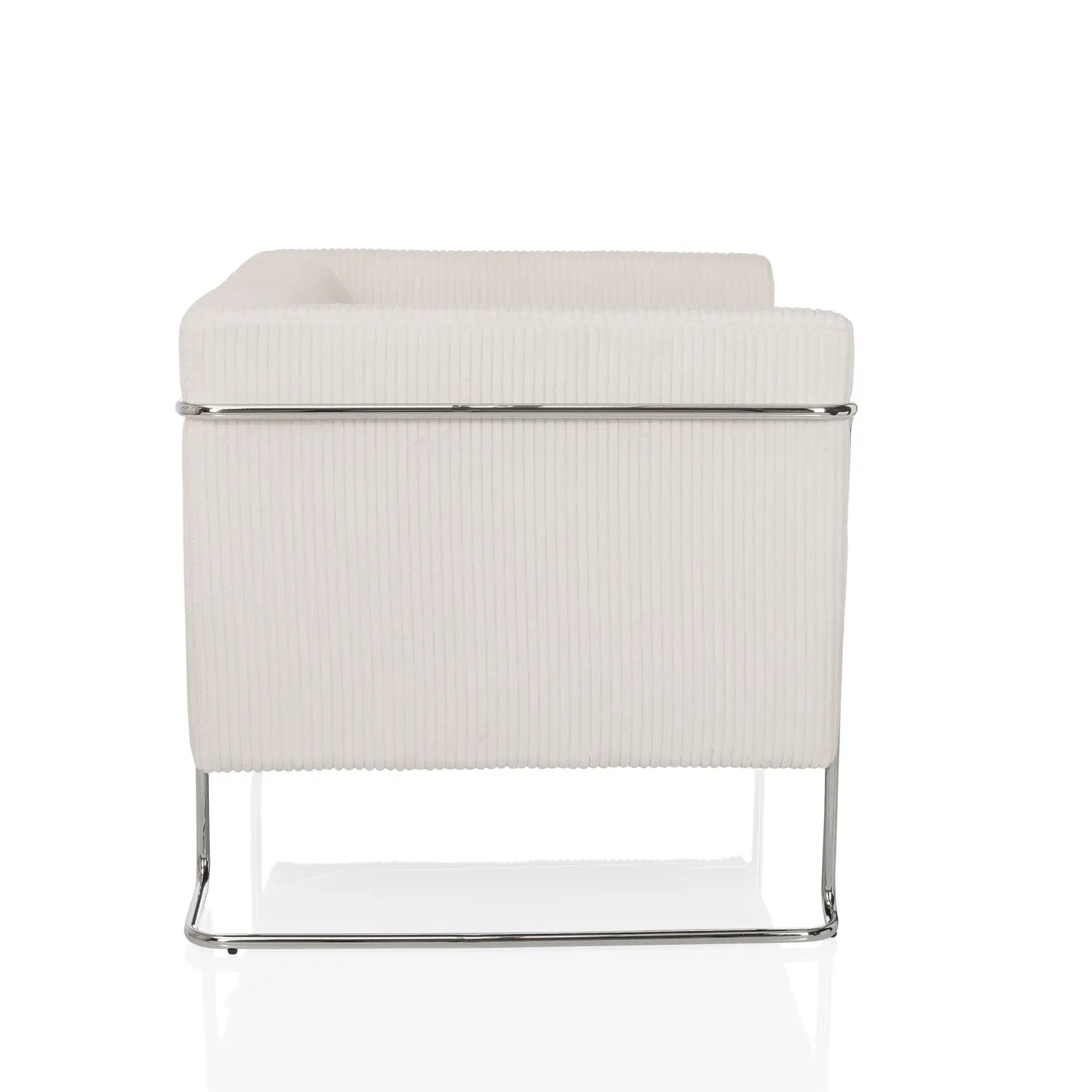 B-Ware Hjh Living Curacao Cord 1 Sitzer Loungesessel Weiß Sessel Sitz Sofa - 4064323107767