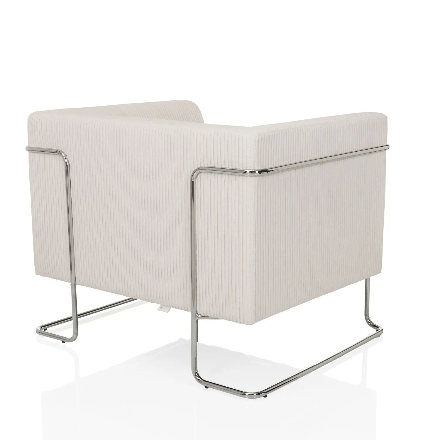 B-Ware Hjh Living Curacao Cord 1 Sitzer Loungesessel Weiß Sessel Sitz Sofa - 4064323107767