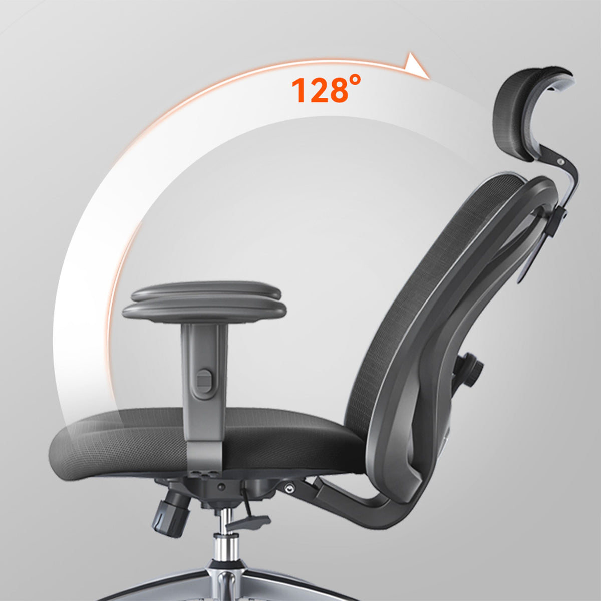 Sihoo Bürostuhl Drehstuhl Schreibtischstuhl M18 M148 Schwarz Armlehnen Netzstoff - 4064323108009