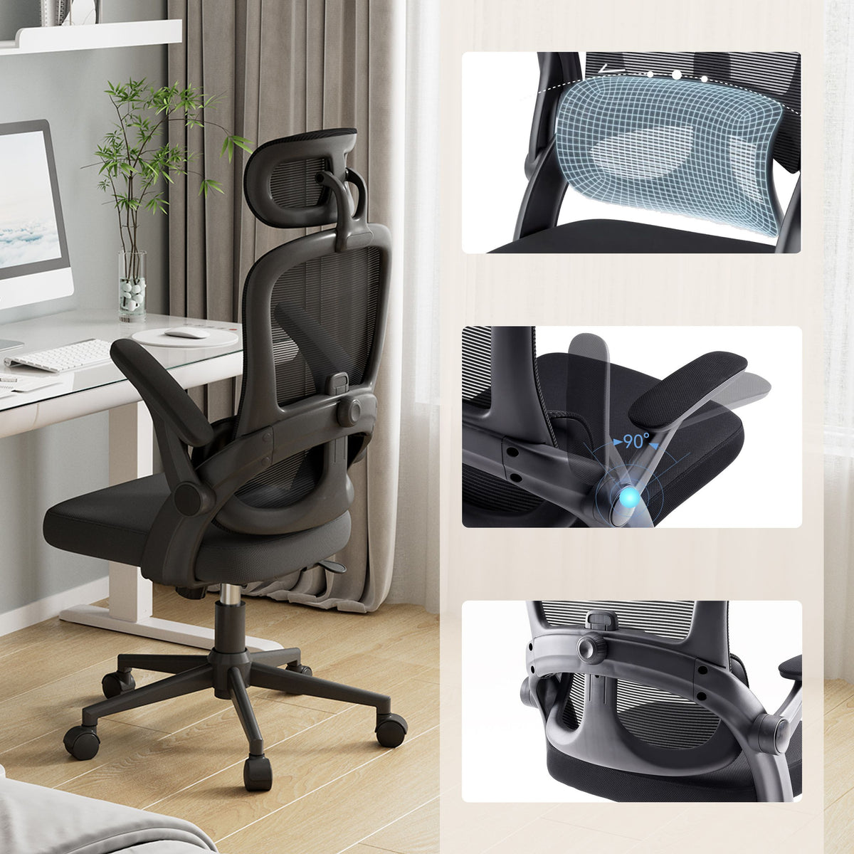 Sihoo Bürostuhl Drehstuhl Ergonomie Schreibtischstuhl MC102C-M101 Netzstoff - 4064323108023