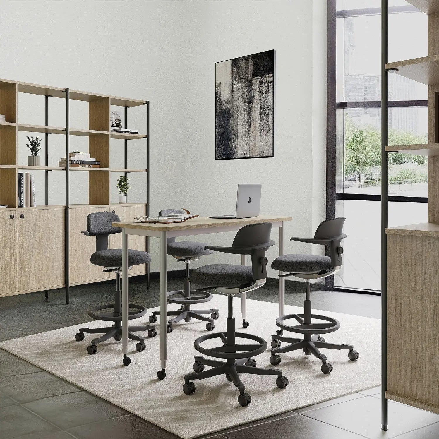 B-Ware Hjh Office Arbeitsstuhl Drehstuhl Top Work 40 Schwarz Dunkelgrau Stoff Stuhl - 4064323108047