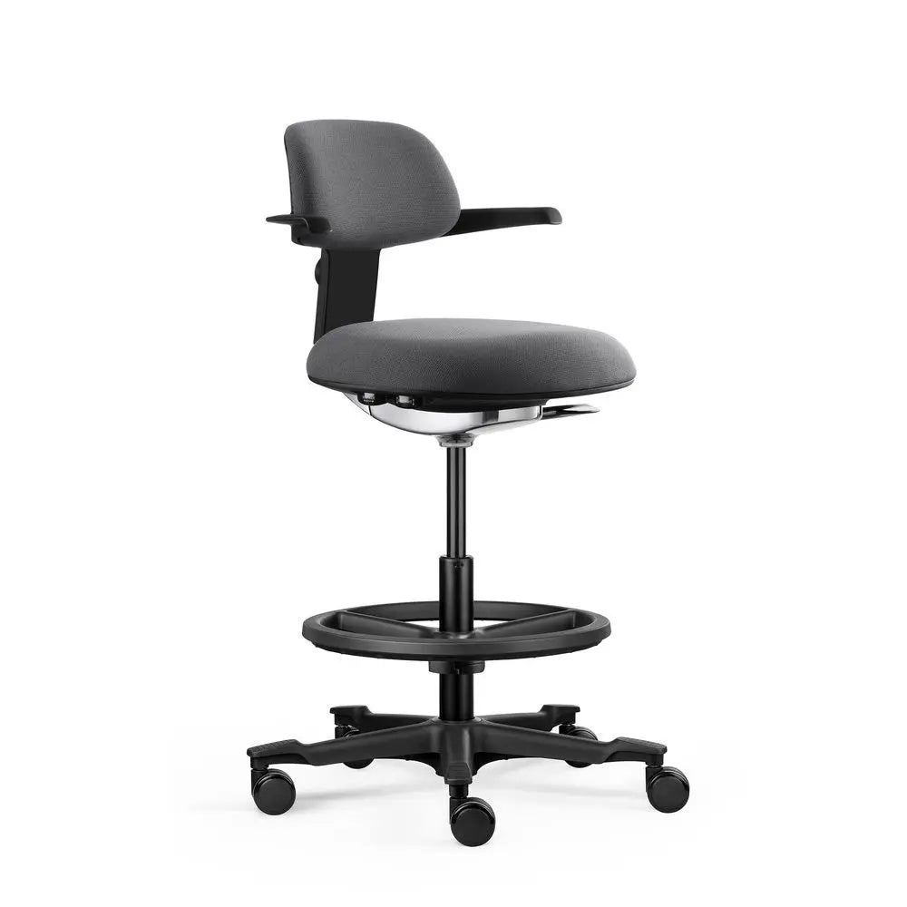 B-Ware Hjh Office Arbeitsstuhl Drehstuhl Top Work 40 Schwarz Dunkelgrau Stoff Stuhl - 4064323108047