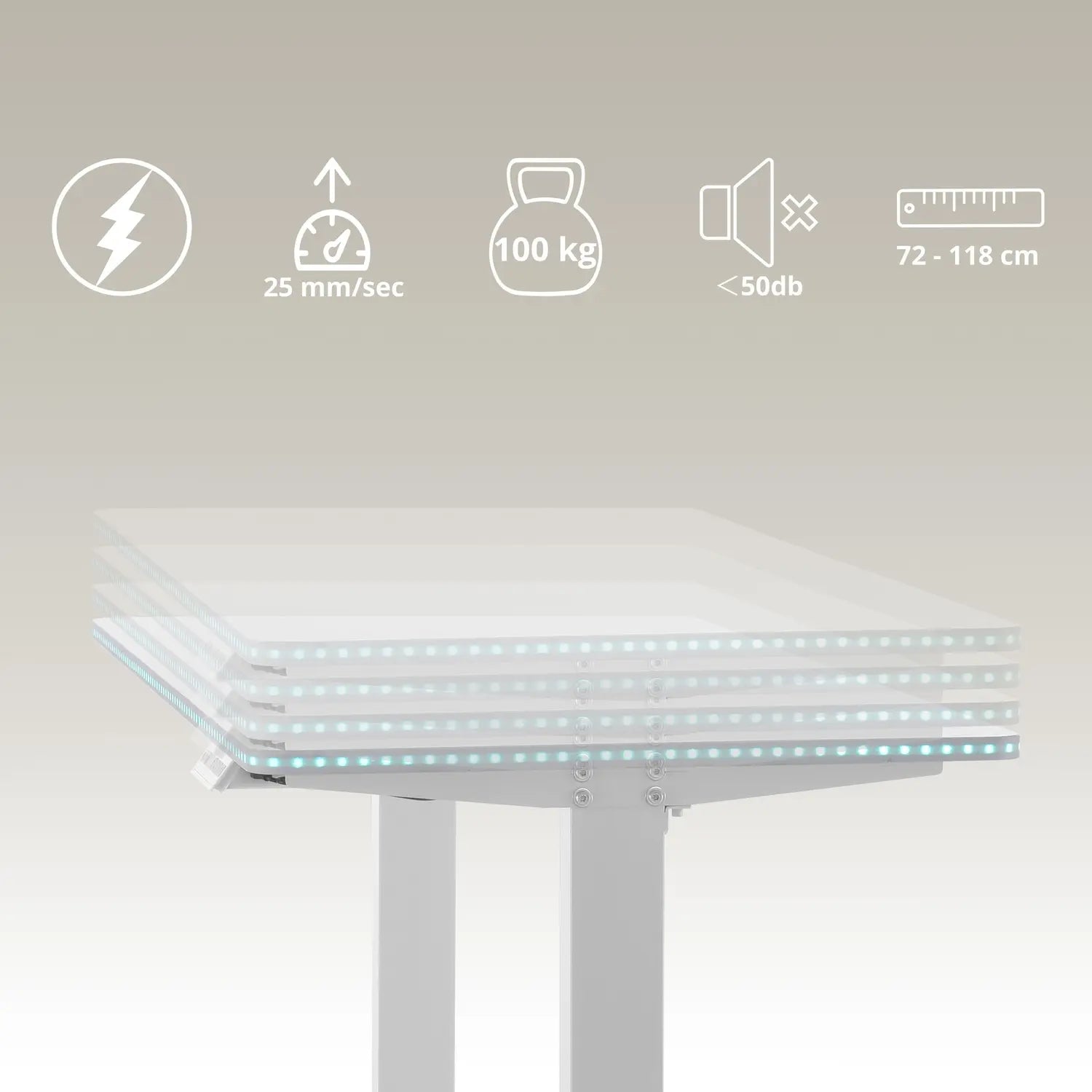B-Ware Hjh Office Schreibtisch Worktime Kid Elektrisch Höhenverstellbar Rgb Weiß 120x60 - 4064323108139