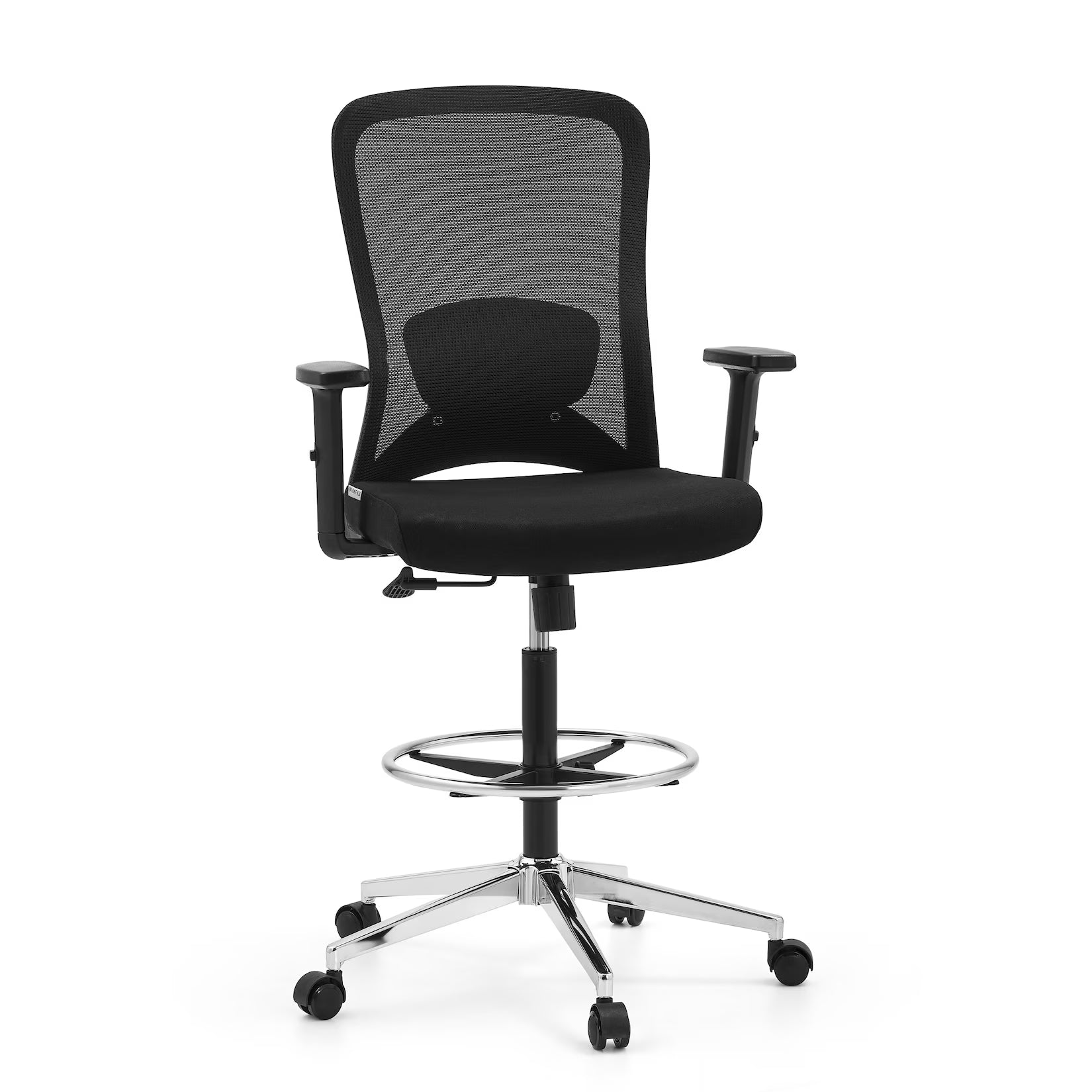 hjh OFFICE Arbeitsstuhl Drehstuhl Counterstuhl höhenverstellbar Netzstoff - 4064323108436