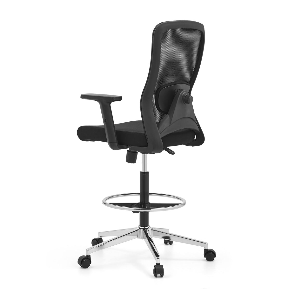 hjh OFFICE Arbeitsstuhl Drehstuhl Counterstuhl höhenverstellbar Netzstoff - 4064323108436