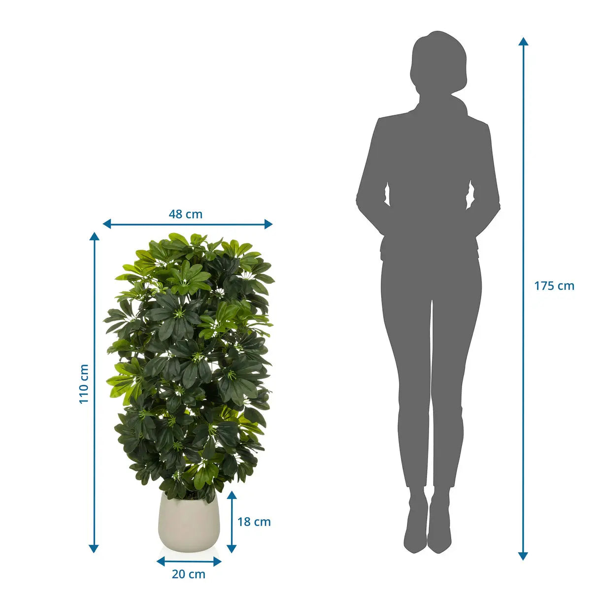 B-Ware Hjh Office Kunstpflanze Kunstbaum Schefflera 2 Strahlenaralie 110 Cm Kunststoff - 4064323108573