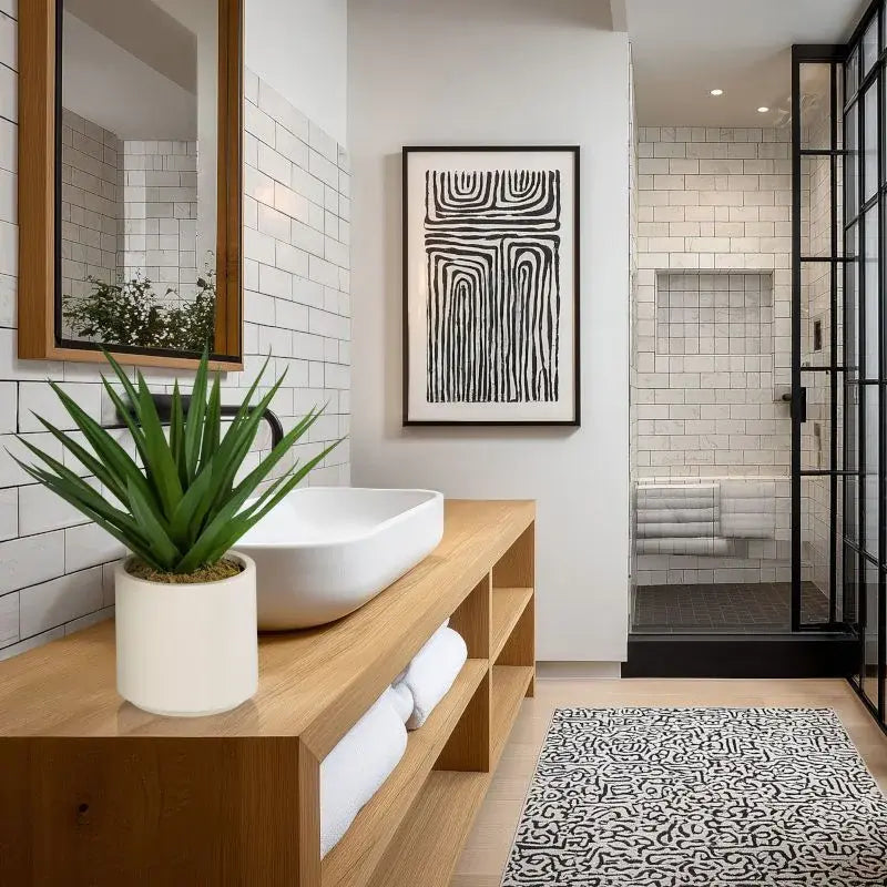 B-Ware Hjh Office Kunstpflanze Agave Deko Pflanze Grün Kunststoff Stoff 45x40 Cm Topf - 4064323108733