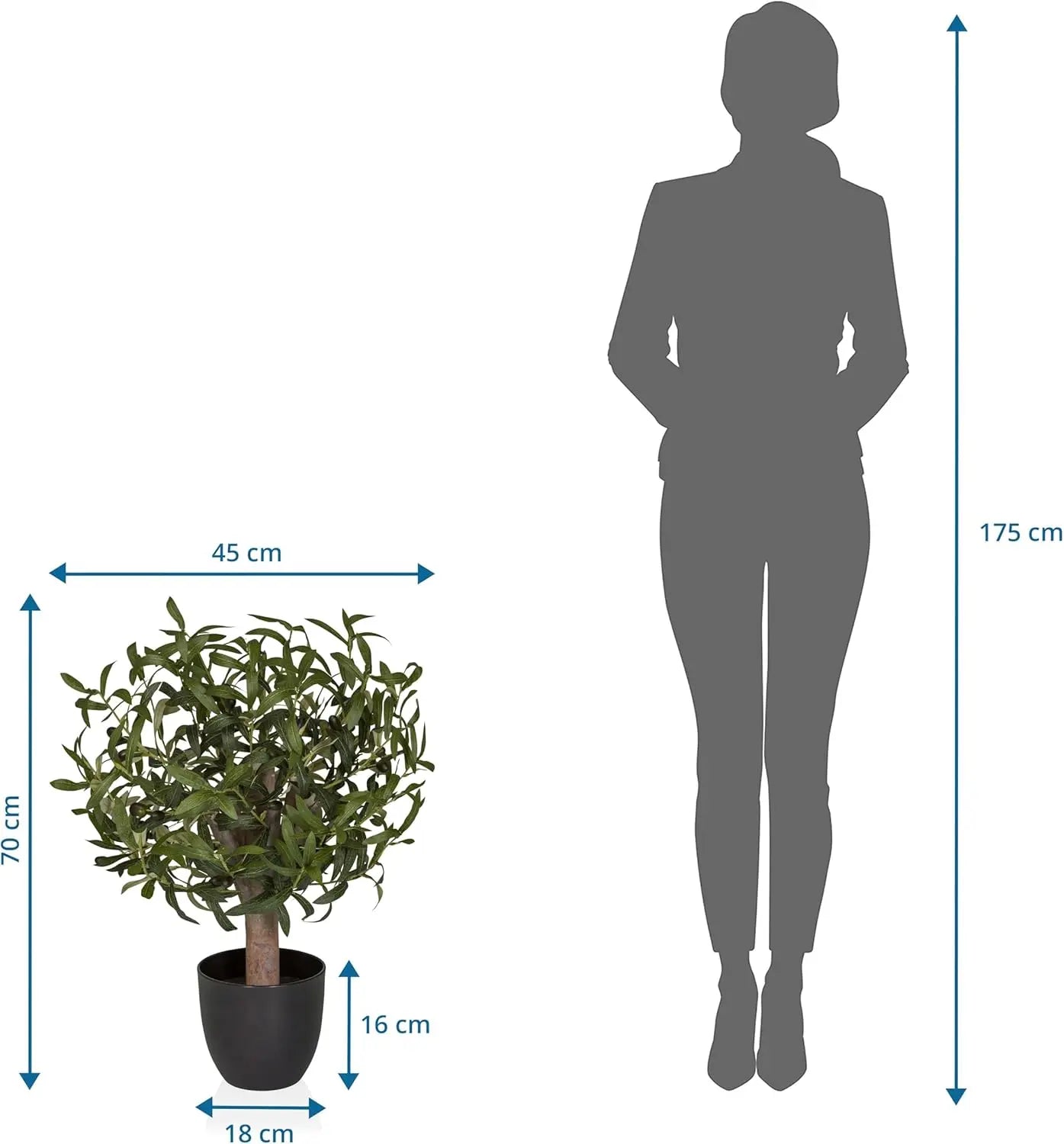 B-Ware Hjh Office Kunstpflanze Olive S Olivenbaum Kunstpflanze Grün Kunststoff 70x45 Cm - 4064323108757