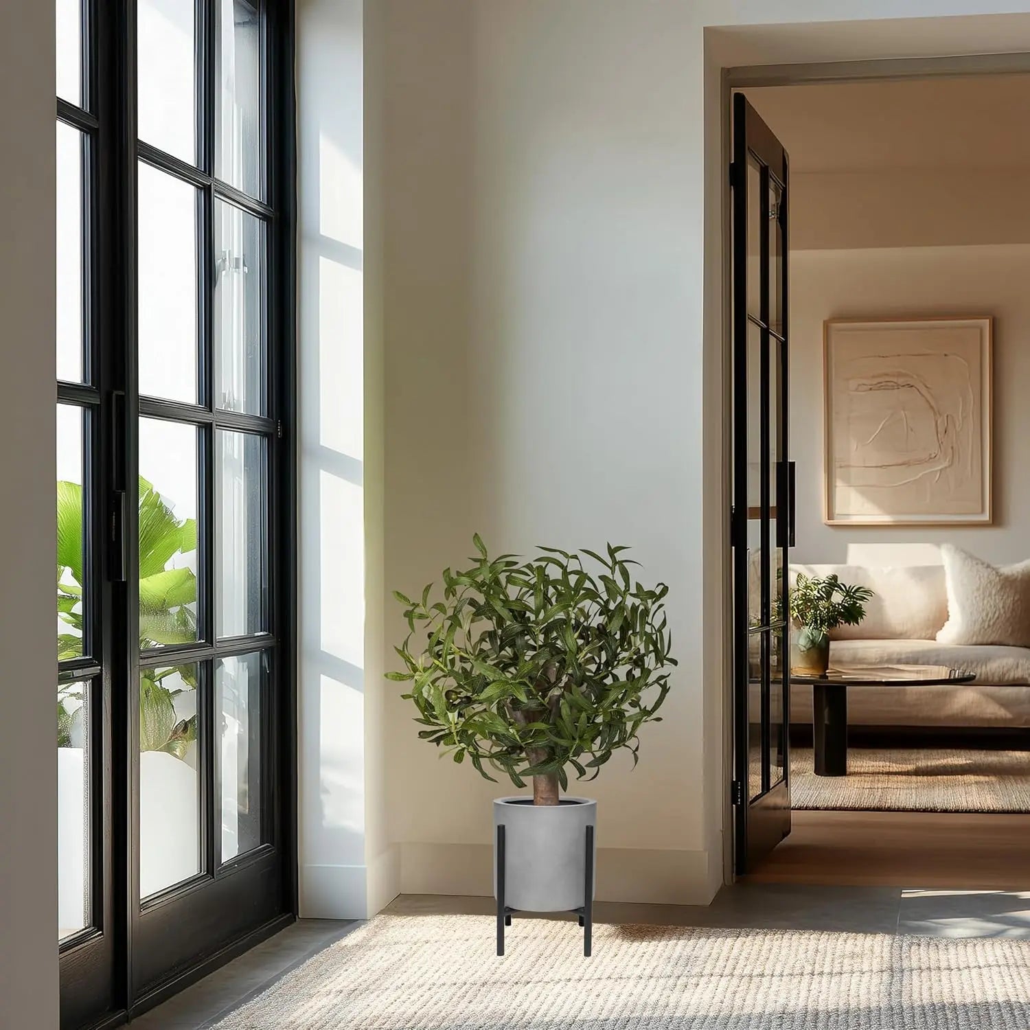 B-Ware Hjh Office Kunstpflanze Olive S Olivenbaum Kunstpflanze Grün Kunststoff 70x45 Cm - 4064323108757