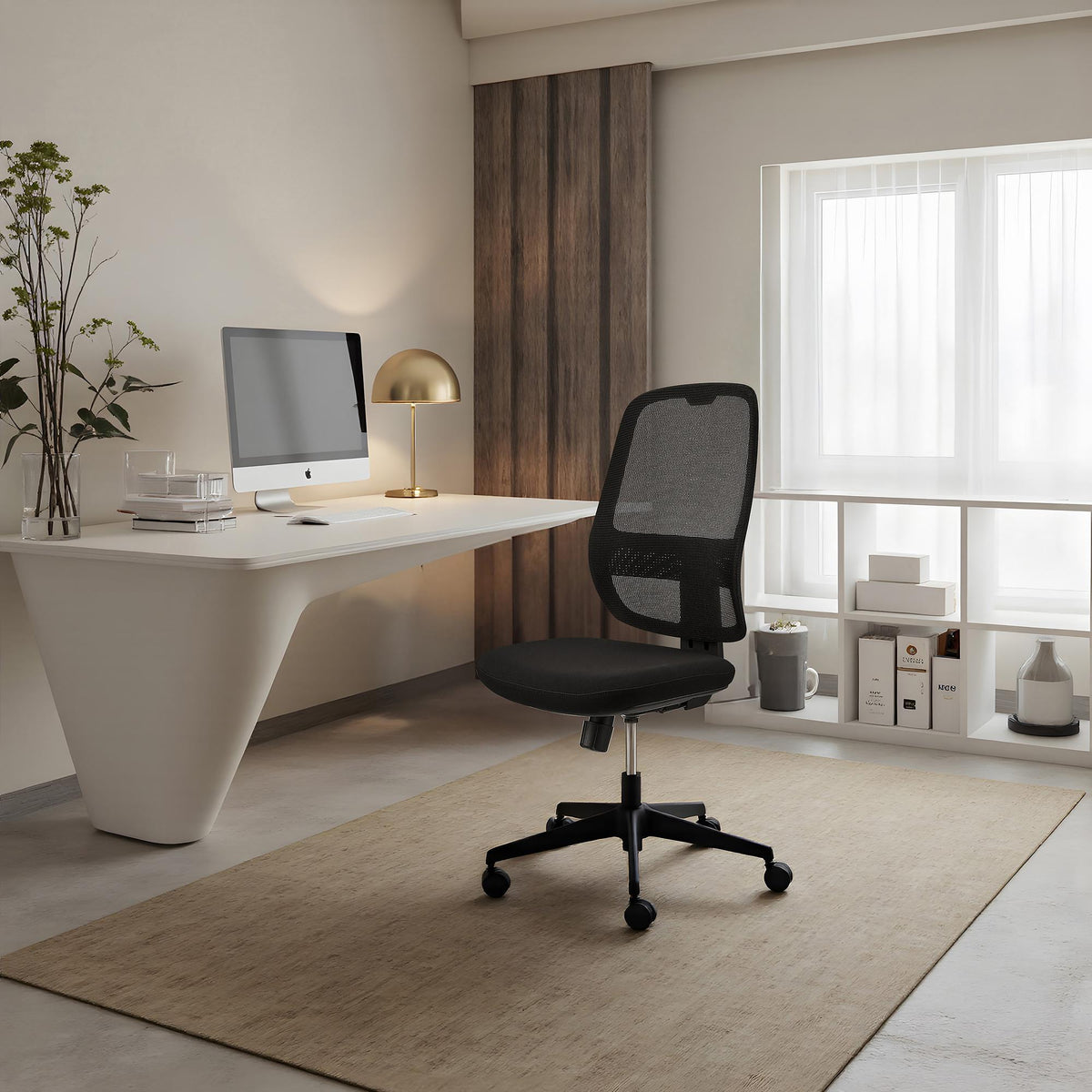 hjh OFFICE Bürostuhl Drehstuhl Minoro B Netzstoff Schwarz Synchronmechanik Stuhl - 4064323108795