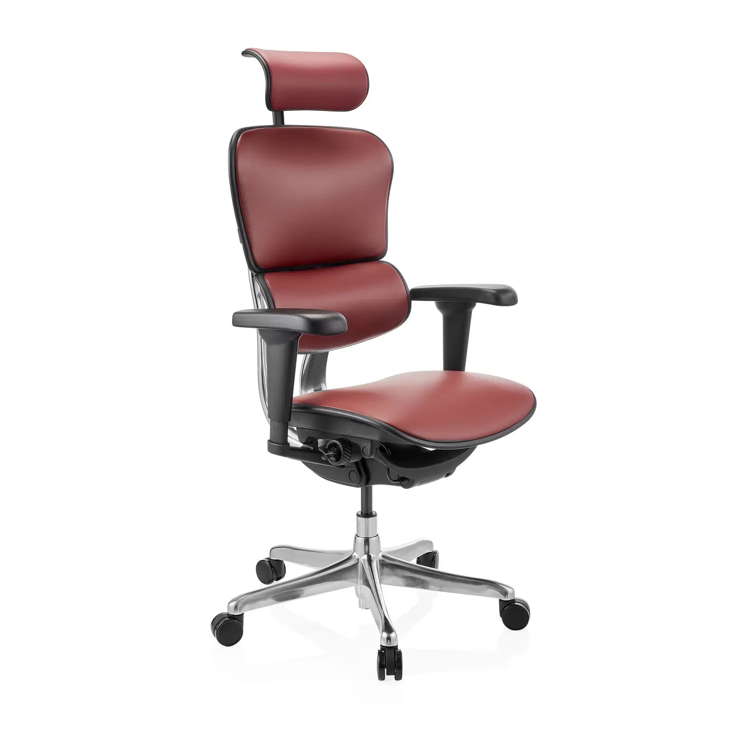 D-Ware Hjh Office Bürostuhl Drehstuhl Ergohuman Ultra L Gen2 Leder Rot Defektware - 4064323109181