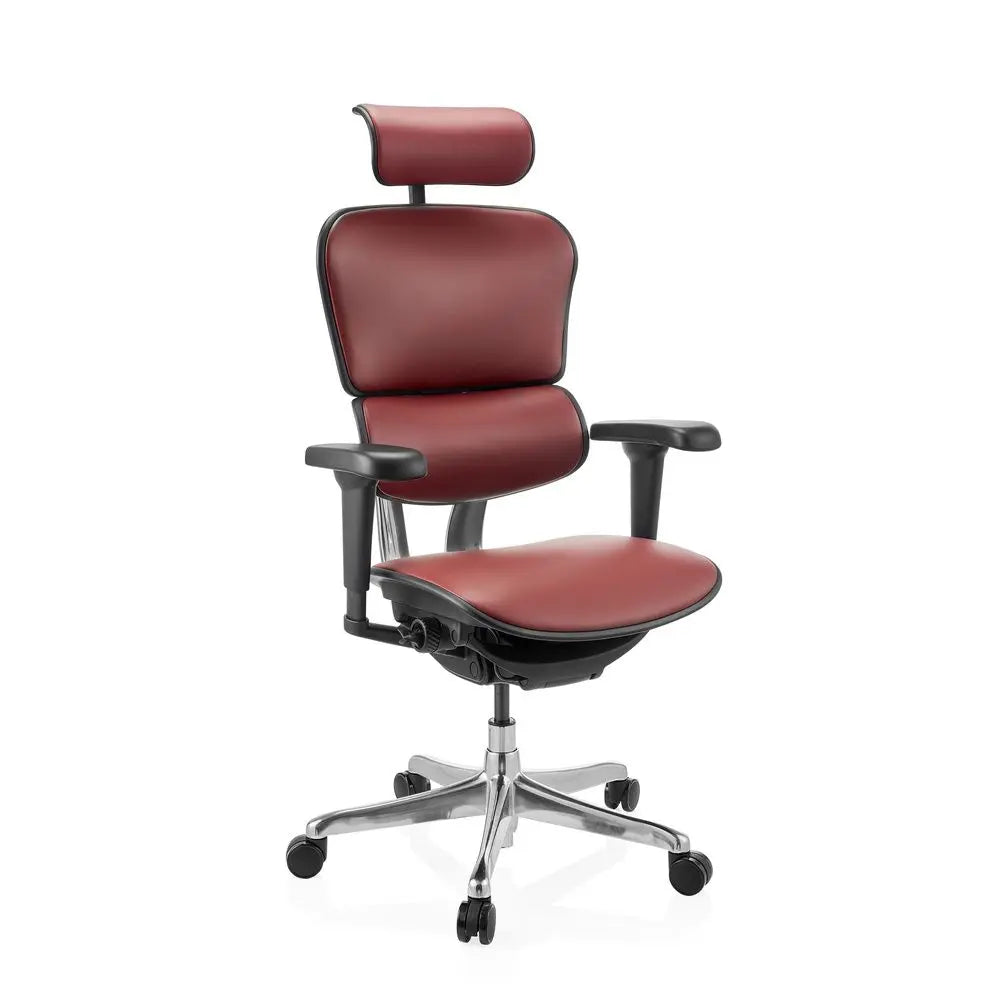 B-Ware Hjh Office Bürostuhl Drehstuhl Chefsessel Ergohuman Ultra L Gen2 Leder Stuhl Rot - 4064323109181