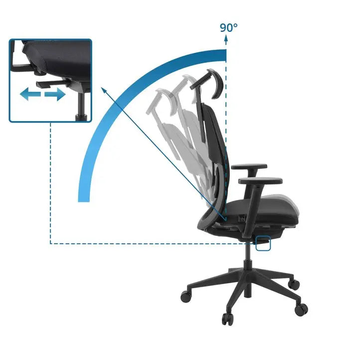 B-Ware Hjh Office Bürostuhl Drehstuhl Skandis Pro Stuhl Schwarz Netzstoff Rückenlehne - 4064323109198