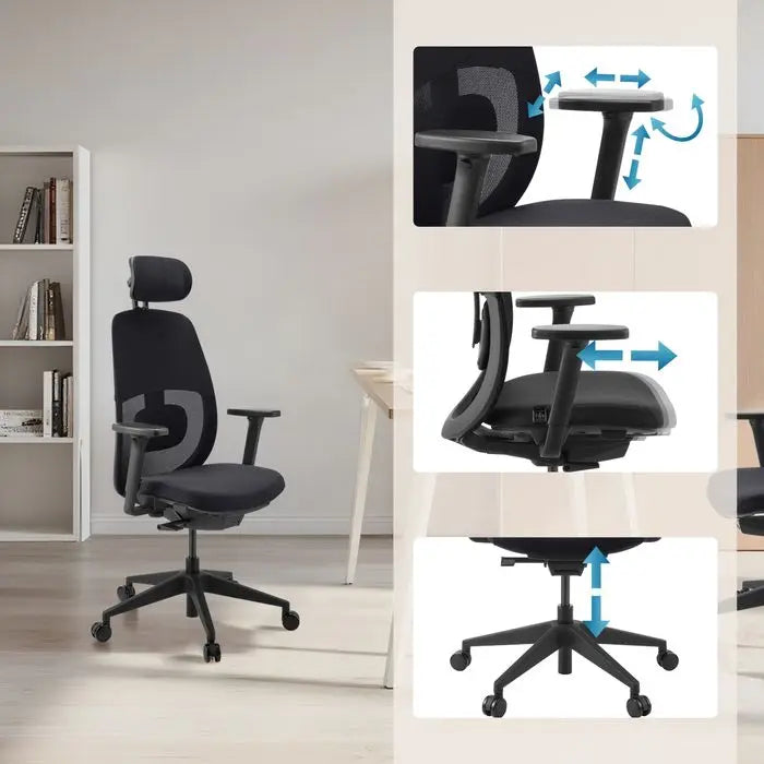 B-Ware Hjh Office Bürostuhl Drehstuhl Skandis Pro Stuhl Schwarz Netzstoff Rückenlehne - 4064323109198