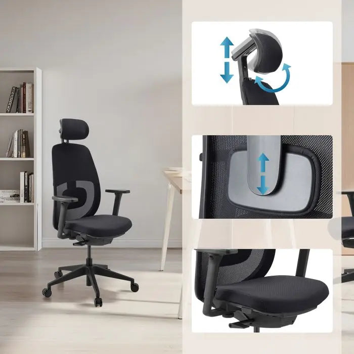 B-Ware Hjh Office Bürostuhl Drehstuhl Skandis Pro Stuhl Schwarz Netzstoff Rückenlehne - 4064323109198
