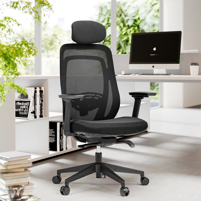 hjh OFFICE Bürostuhl Drehstuhl Vivasit Schreibtischstuhl Netzstoff Schwarz - 4064323109457