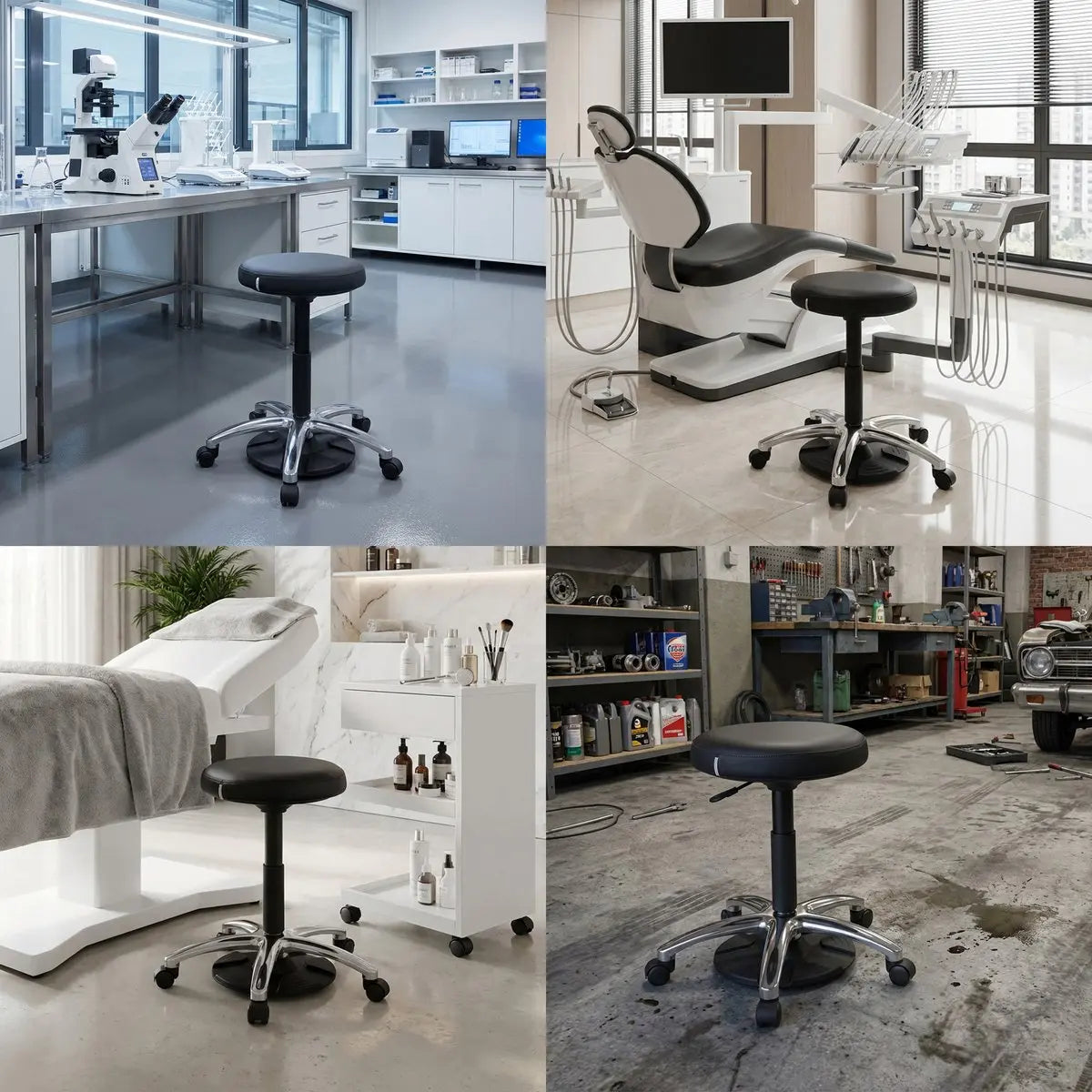 B-Ware Hjh Office Drehstuhl Hocker Sitz Operator Step Schwarz Arbeitsstuhl Praxis Labor - 4064323109464