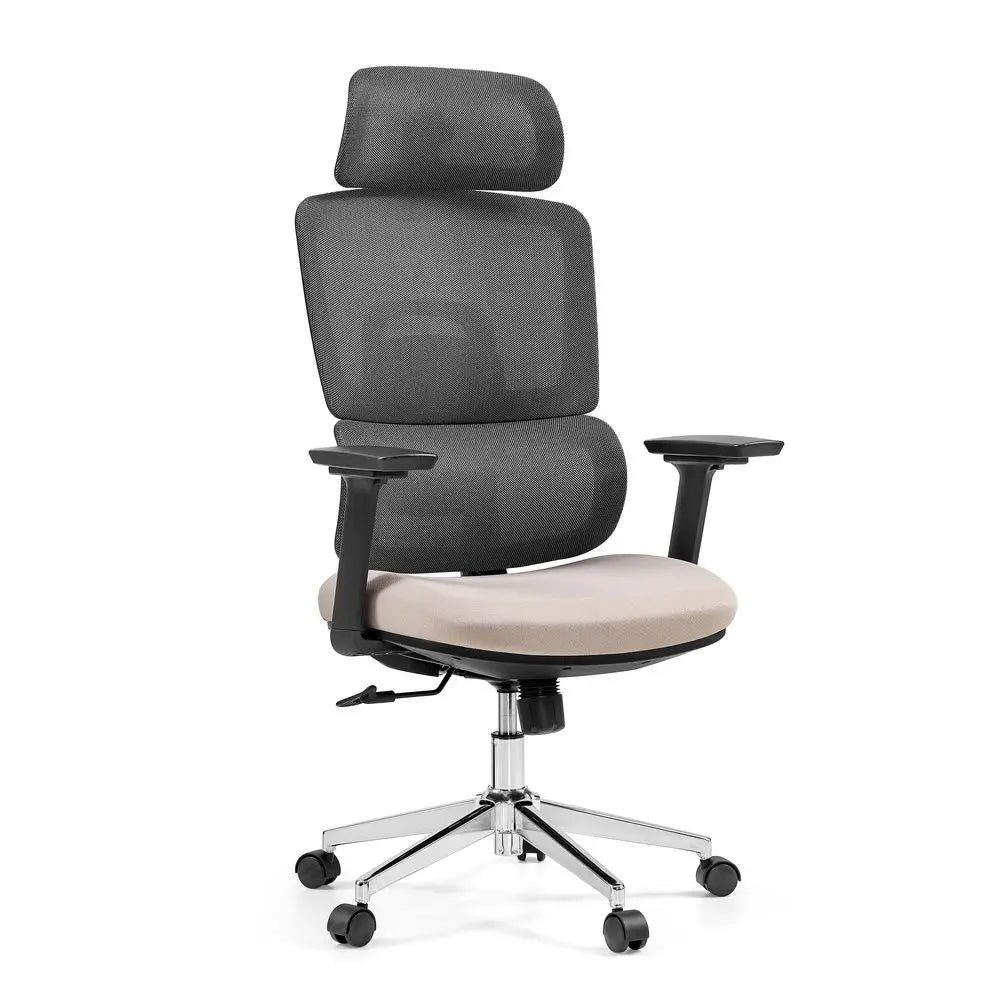 B-Ware Hjh Office Bürostuhl Drehstuhl Stuhl Ergomy Pro Stoff Armlehnen Dunkelgrau Beige - 4064323130079