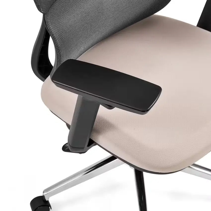 B-Ware Hjh Office Bürostuhl Drehstuhl Ergomy Pro Dunkelgrau Beige Höhenverstellbar - 4064323130086
