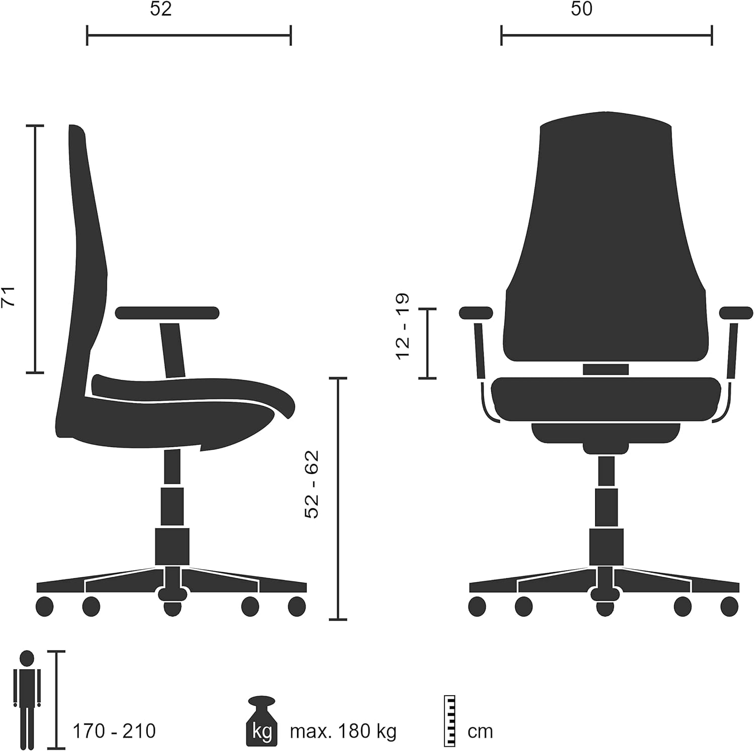 Hjh Office Schwerlaststuhl Bürostuhl Builder Xxl Computerstuhl Siehe Text/Foto B-Ware - 4064323017318