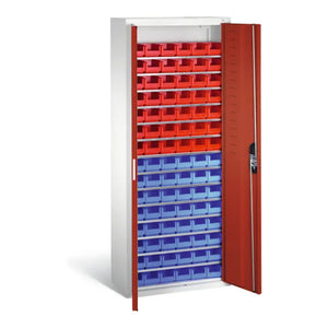 B-Ware C+P Möbelsysteme Magazinschrank Mit 90 Sichtlagerkästen, H1690x B700x T300mm