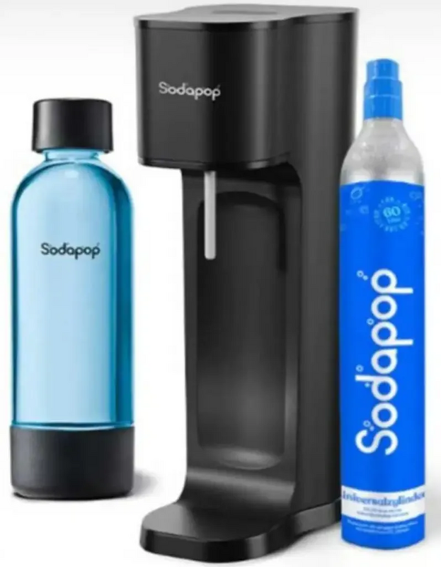 Sodapop Joy Eco Wassersprudler Trinkwassermacher Wassersprudler Schwarz Flasche B-Ware