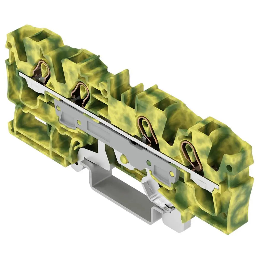 B-Ware Wago Schutzleiterklemme Erdungsklemme 2006 1407 Grün Gelb 6 Mm² Klemmen 25 Stück - 4066966595642