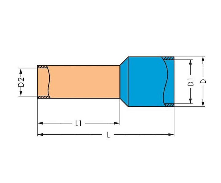 Wago 216 222 1000 St. Aderendhülse 1 X 0.75 Mm² X 8 Mm Siehe Text/Foto B-Ware