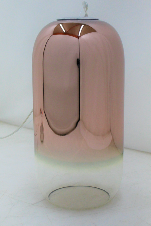 Gople Glas Pendelleuchte Hängeleuchte Deckenlampe Lampe Glas Kupfer Silber E27 B-Ware