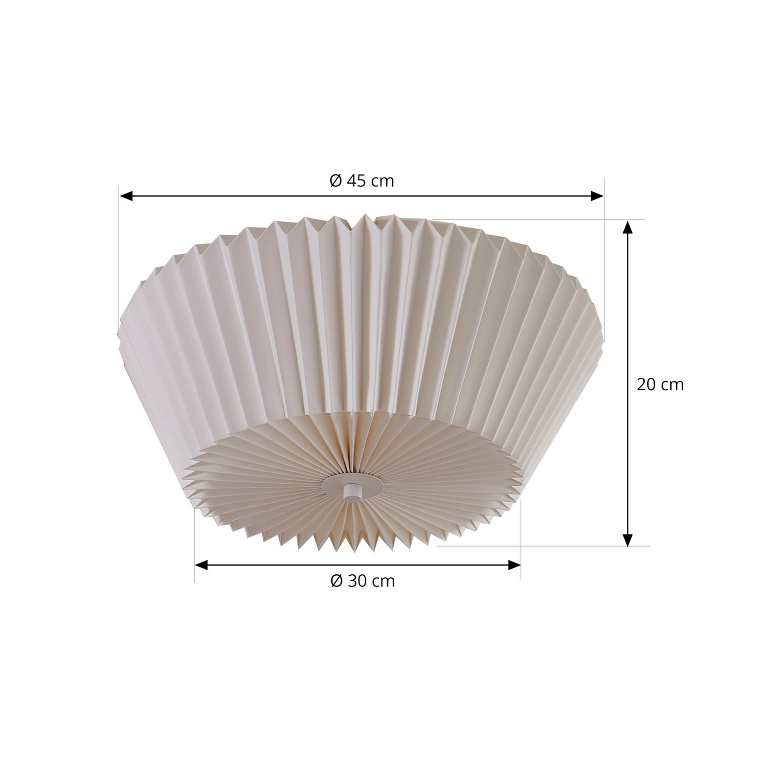 B-Ware Lindby Deckenleuchte Magali Weiß Papier ø 45 Cm Deckenlampe Lampe Leuchte E27