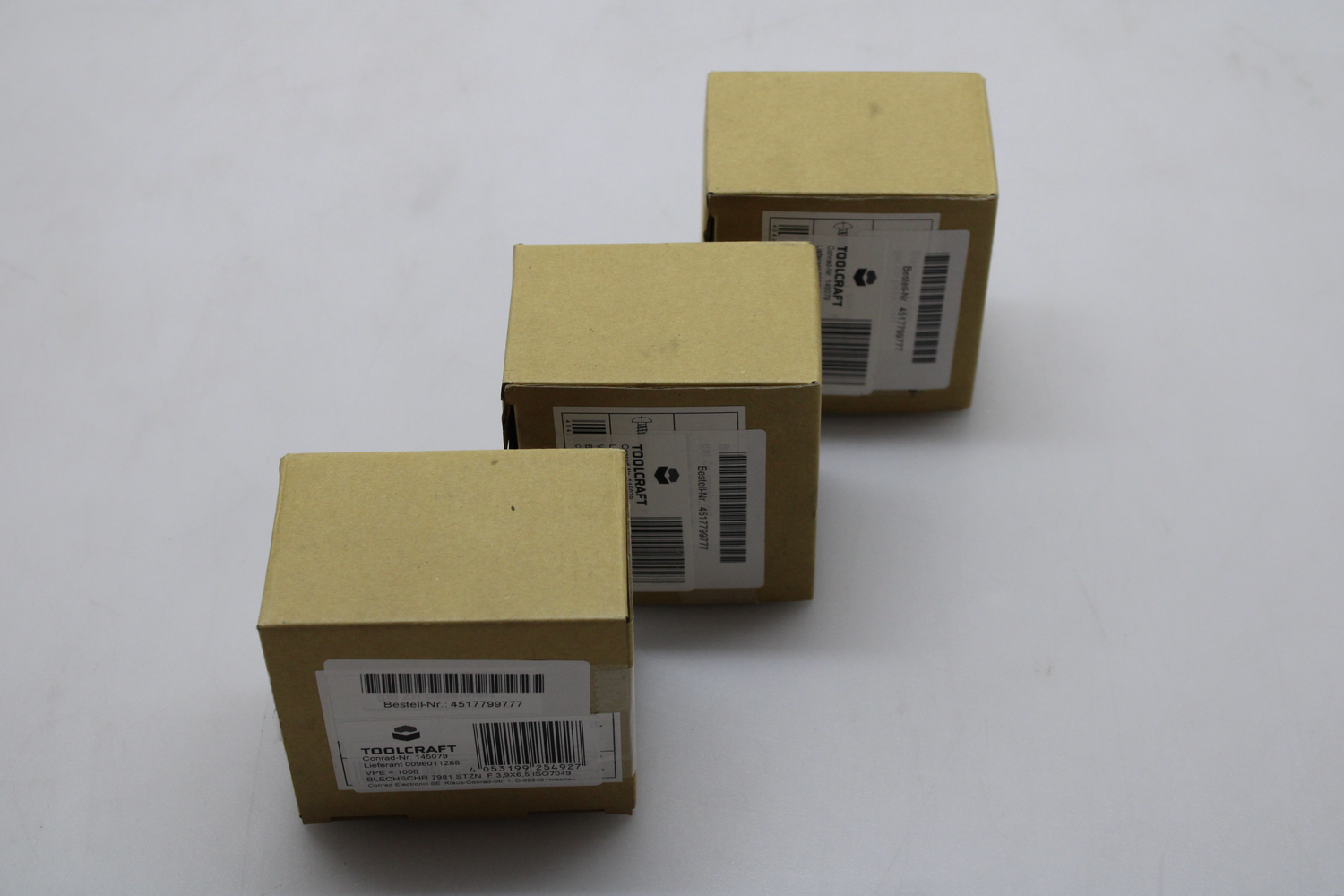 B-Ware Toolcraft 145079 Linsenblechschrauben 3.9 Mm 6.5 Mm Kreuzschlitz 3 Stück