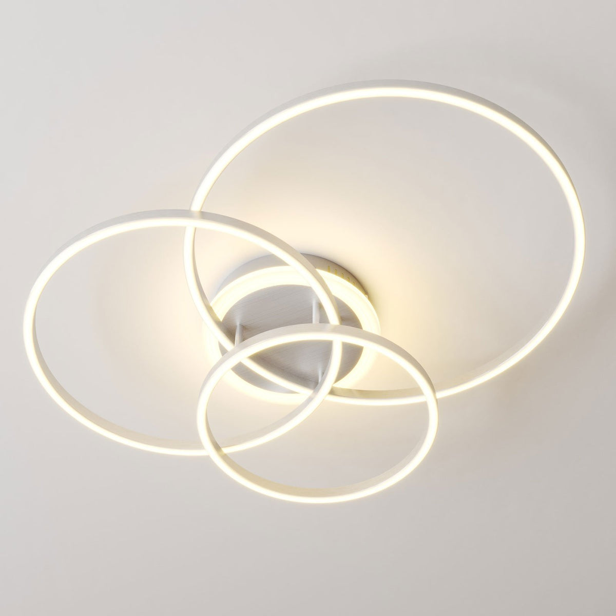 Lindby Deckenleuchte Tula LED Lampe dimmbar CCT Tuya Fernbedienung nickel - 4251096575651