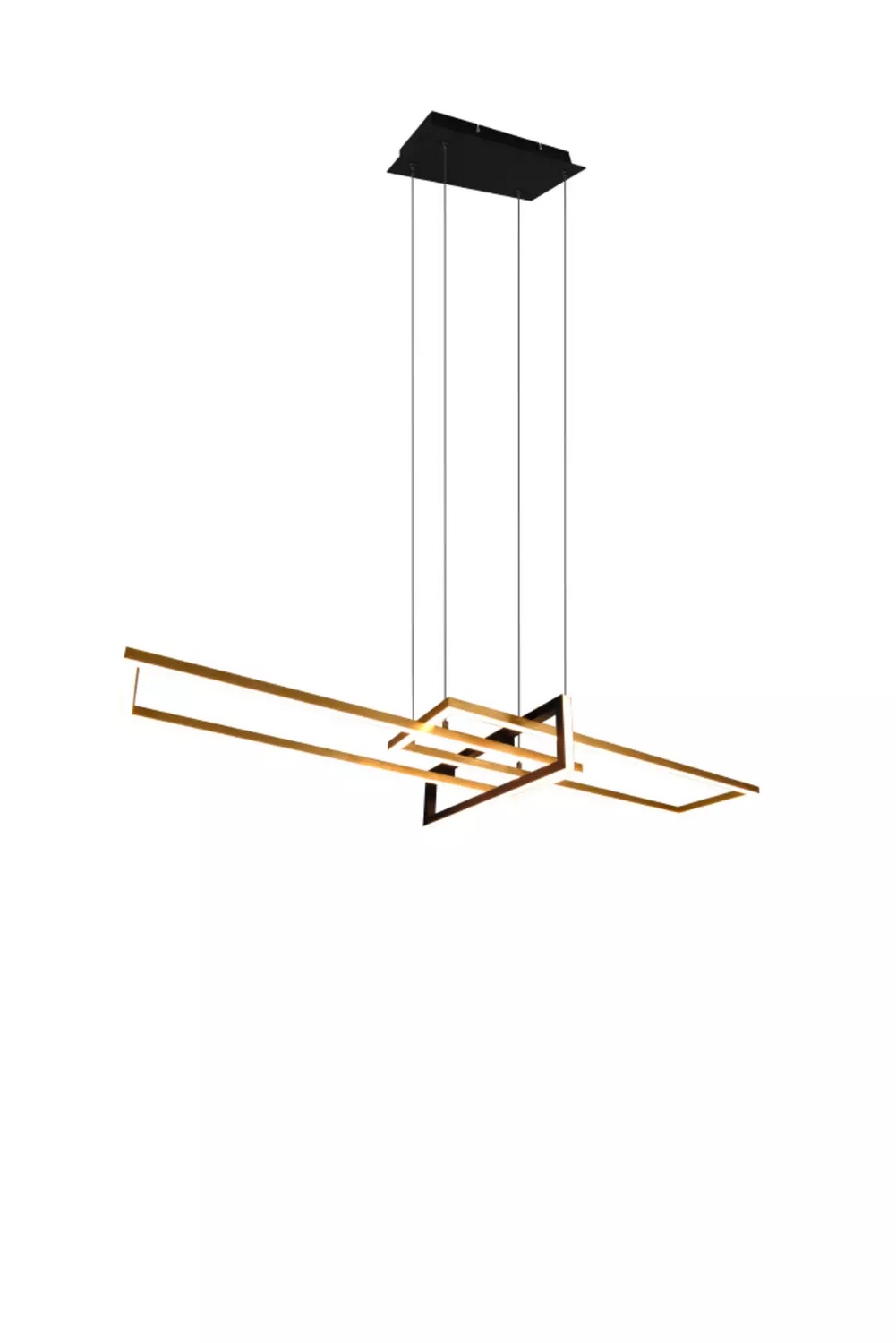 Suspension LED Trio Lighting Salinas, plafonnier LED, suspension LED dorée