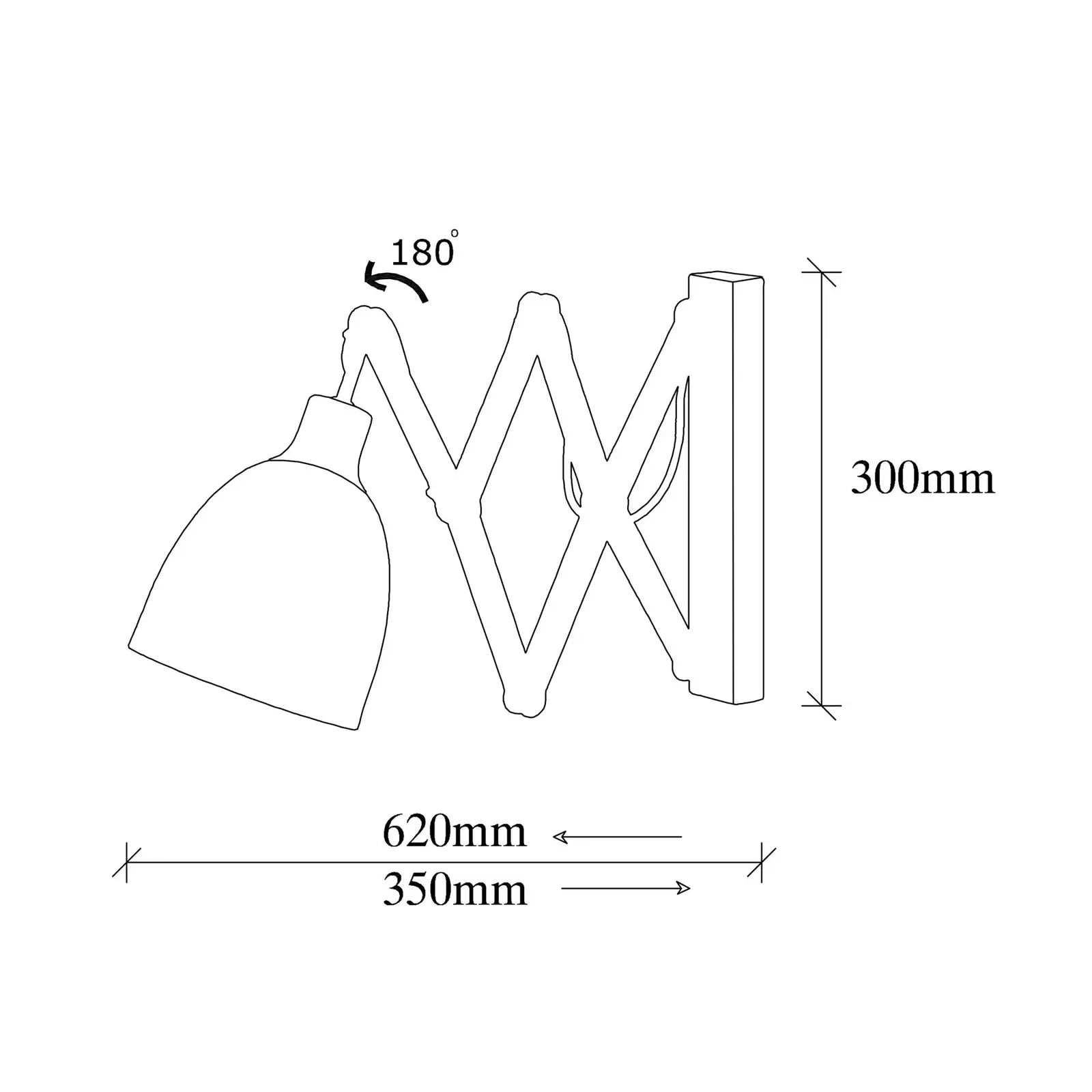 Scherenlampe Sivani MR-725 schwarz/gold antik Lampe Leuchte Wandleuchte Spot 190 - 8681875642940