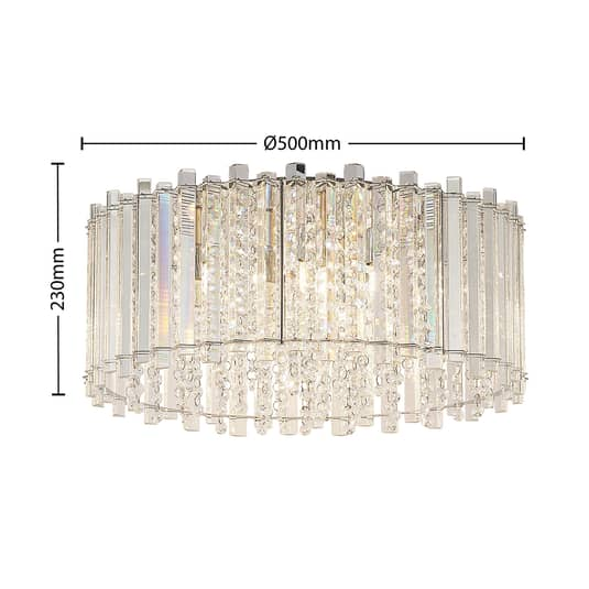 B-Ware Lucande Limana Kristall Deckenlampe Lampe Deckenlampe Wohnzimmerlampe G9 ø5561