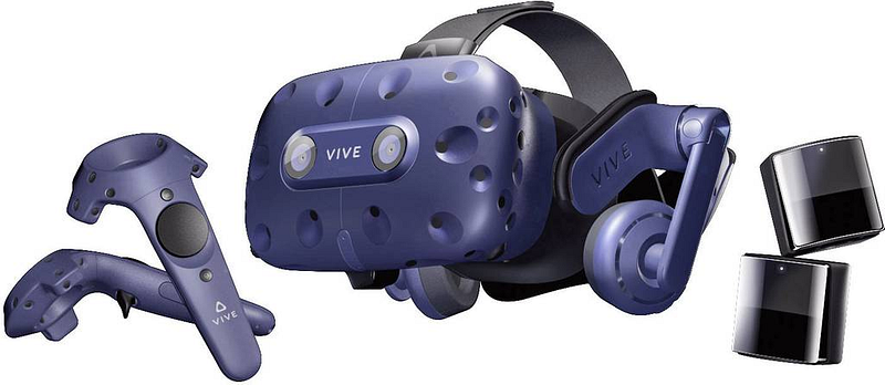 Htc Vive Pro Blau Virtual Reality Brille Inkl. Bewegungssensoren Siehe Text/Foto B-Ware