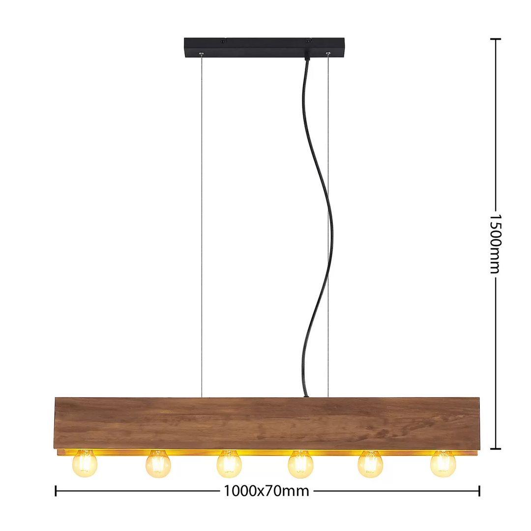 Lindby Malwin Holz-Pendelleuchte Pendelleuchte Pendellampe Lampe Leuchte E27