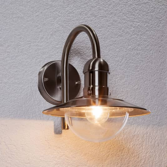 Lindby Damion moderne Edelstahl-Außenwandleuchte Lampe Leuchte E27 Wandleuchte