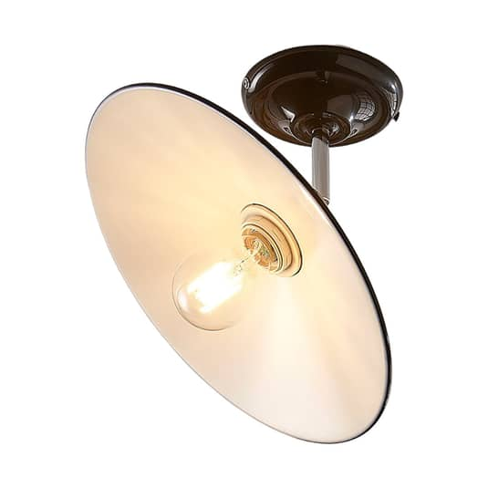 Plafonnier Lindby en métal noir, plafonnier Phinea, lampe de plafond, lampe de rechange (B-Stock) 
