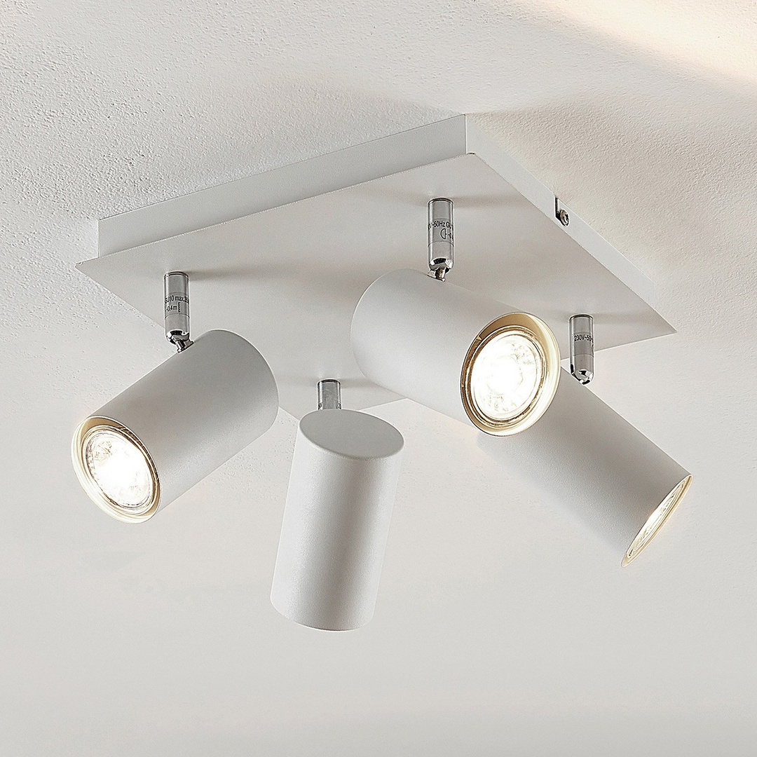 Lindby Joffrey Deckenlampe Wohnzimmerleuchte Deckenleuchte Dekolampe GU10 weiß