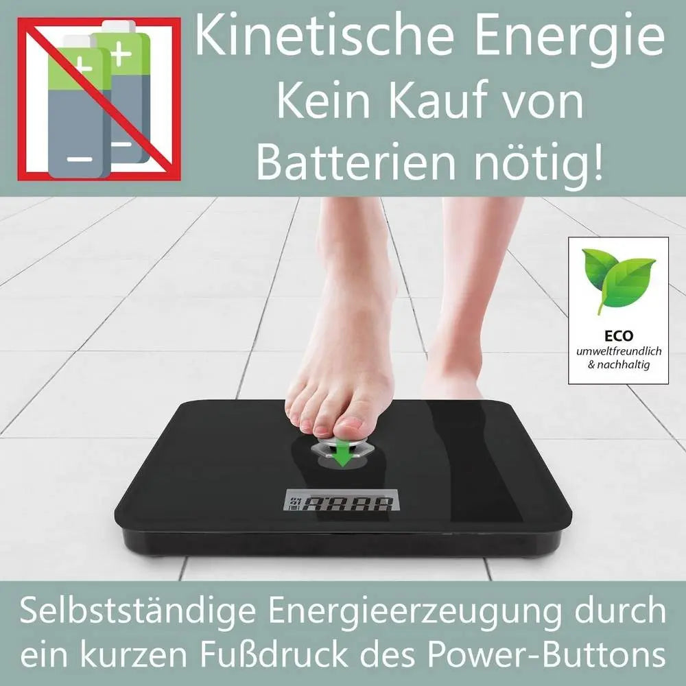 B-Ware Profi Care Personenwaage Körperwaage Kinetische Glasoberfläche Schwarz Lcd Pw3112 - 4211125741105