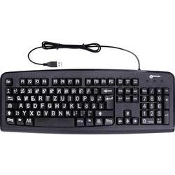 Geemarc USB-Tastatur KBSV3 QWERTZ Deutsch Windows Schwarz Extragroße Tasten - 3521350020779
