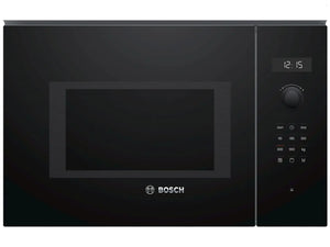 B-Ware Bosch Mikrowelle Backofen Grill Einbau Led Display Edelstahl Drehteller Schwarz