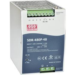 Mean Well SDR-480P-48 Rail PSU 48V DC 10A DIN Mount Overload Prote - 4021087017909
