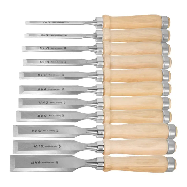 B-Ware Mhg Stechbeitel Satz Meißel Set Holzheft 11 Tlg. Schreiner Werkzeug Stechbeitel - 4250098604239