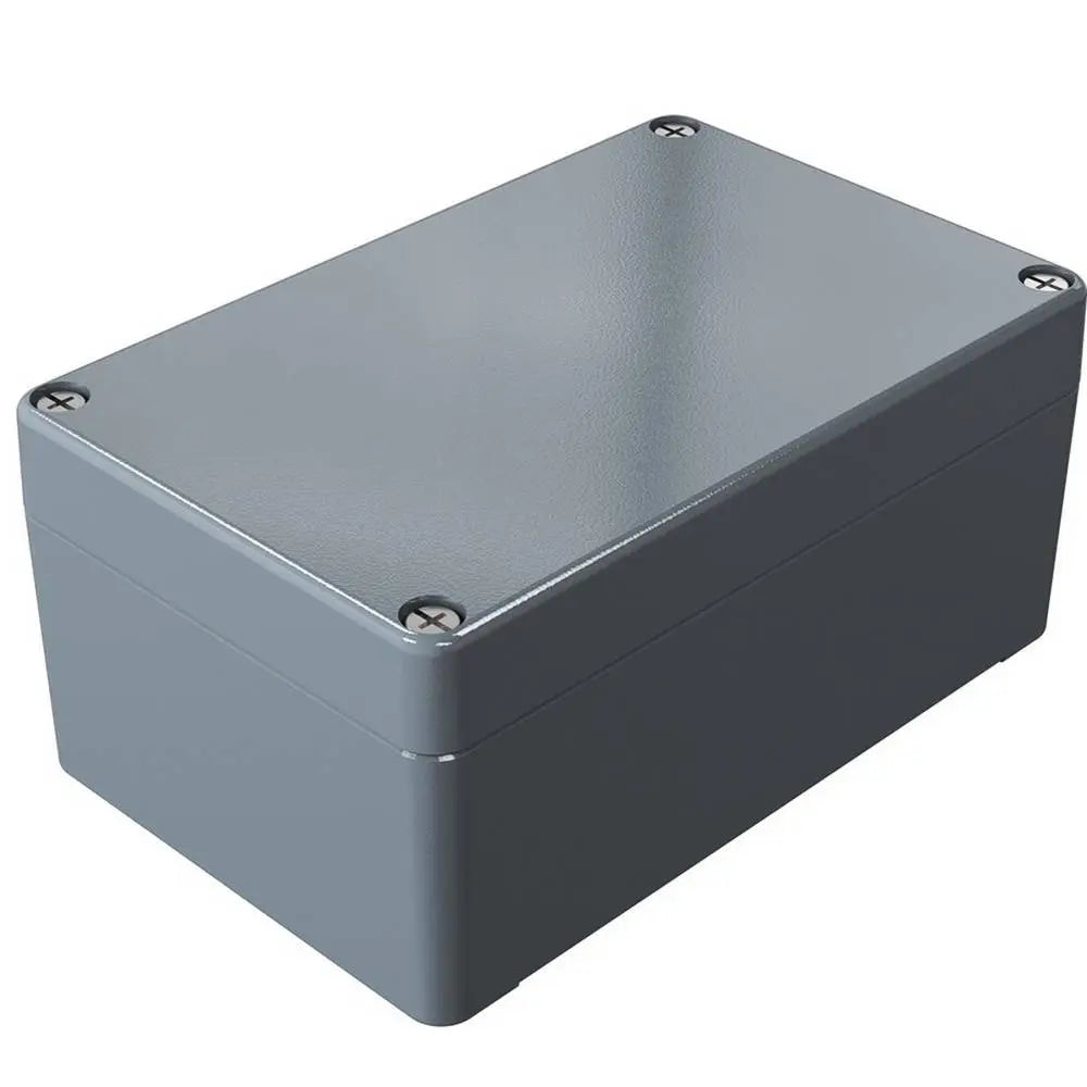 B-Ware Rose System Gehäuse Leergehäuse Aluminium Grau Verteiler Box 80x125x57mm 2 Stück - 4250157900098