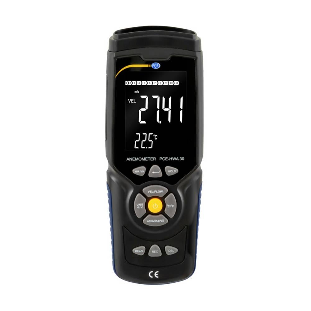 PCE Instruments Durchflussmessgerät Anemometer Strömungsmesser Hitzedraht HWA 30 - 4250348723321
