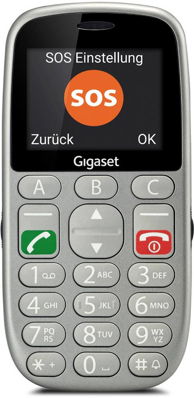 Gigaset Gl390 Senioren Handy Seniorentelefon Handy Sos Taste Große Tasten Silber B-Ware - 4250366857954