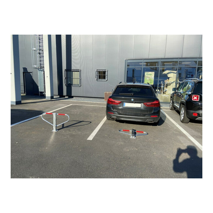 Schake Parkplatzsperre Absperrbügel 500x800mm verzinkt Profilzylinder Aufdübeln - 4250384705756
