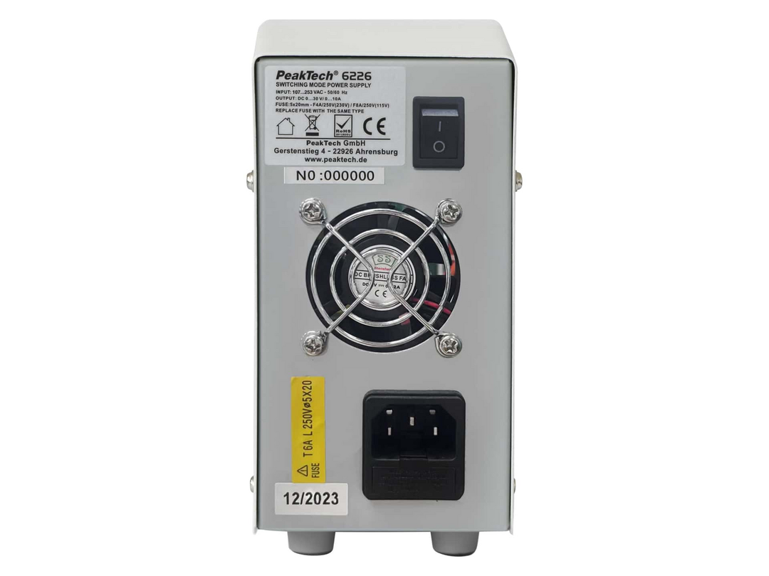 Peaktech Labornetzteil Netzgerät Netzteil 0 30 V 0 10 A Regelbar P 6226 Potentiome D-Ware - 4250569403705